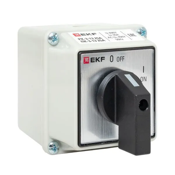 Переключатель кулачковый ПК-3-13 3П 25А "ВКЛ-ВЫКЛ" IP54 pk-3-13-25