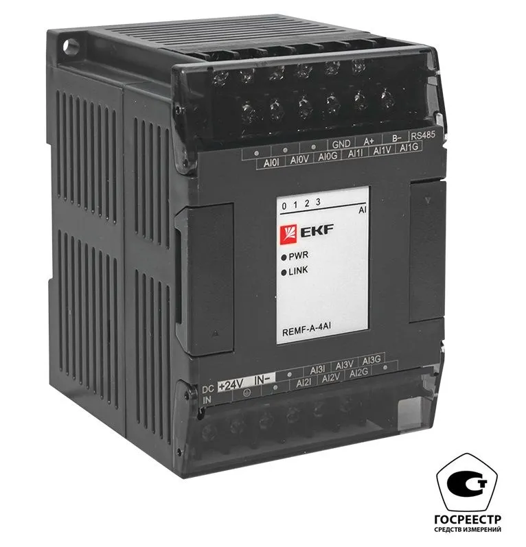 Модуль аналогового ввода REMF 4 PRO-Logic EKF (с поверкой) REMF-A-4AI-V