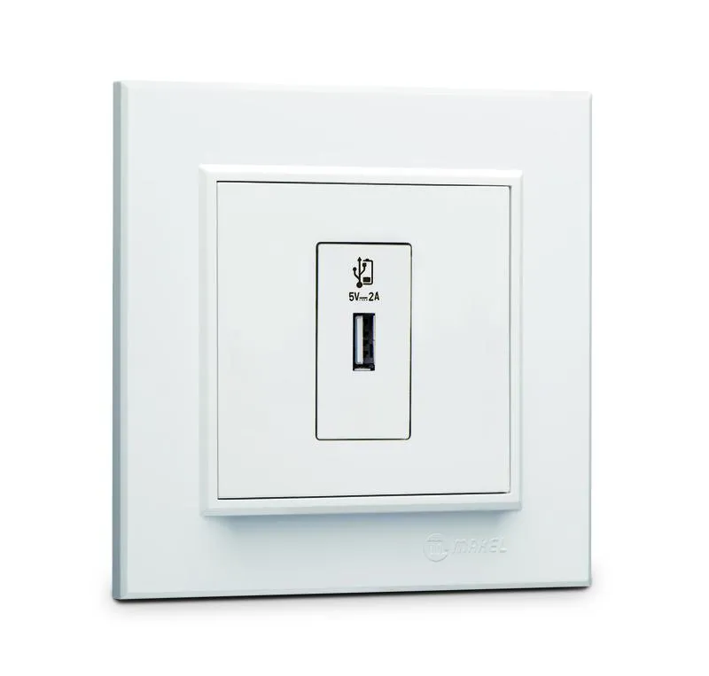 Розетка для зарядного устройства USB KAREA бел. 56001465