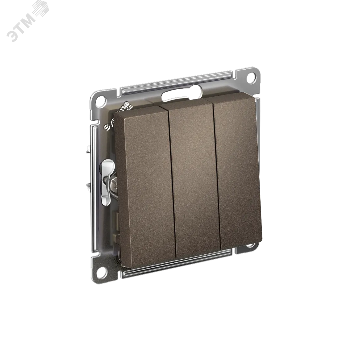 Выключатель 3-кл. СП AtlasDesign 10А IP20 (сх. 1+1+1) 10AX механизм мокко SE ATN000631